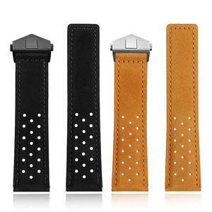 Correa de reloj de cuero de gamuza de alta calidad 20/22/24mm correas de repuesto de reloj de cuero Vintage para correa de reloj perforada <span class=keywords><strong>Tag</strong></span>-<span class=keywords><strong>heuer</strong></span> - Product Image 4