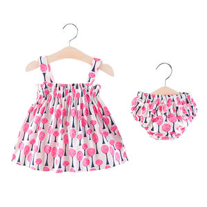 Conjunto de Verano para Bebé Niña, Estilo Europeo, Casual, con Lazos Decorativos, Falda de Kapok + Pantalones PP, Conjuntos de Ropa para Niña - Product Image 3