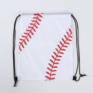 Baseball Polyester Bundle Pocket Double Drawstring <b>Backpack</b> Marathon Outdoor Sports Bag Back - Product Image 6