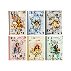 18 pièces/sac de <span class=keywords><strong>livre</strong></span> d'autocollants de coupe à double matériau en dentelle, série papillon dans sa main, 6 styles - Product Image 5