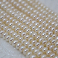 Perles d'eau douce naturelles blanches en vrac, 4,5-5 mm, pour bracelet fait main, collier, création de bijoux DIY, artisanat, création artistique