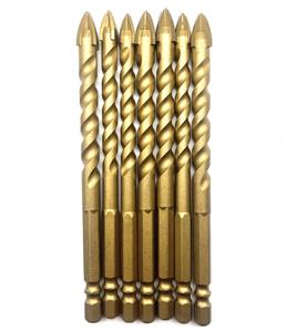 2025 10pcs Vàng xử lý tam giác đa chức năng Chéo Đầu gốm thủy tinh gạch bạo lực khoan <span class=keywords><strong>bit</strong></span> - Product Image 2