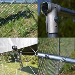 Cage lourde pour chiens <span class=keywords><strong>de</strong></span> 4x2x2.3m, niche d'extérieur <span class=keywords><strong>avec</strong></span> auvent, enclos pour animaux <span class=keywords><strong>de</strong></span> compagnie, parc <span class=keywords><strong>de</strong></span> <span class=keywords><strong>jardin</strong></span>, maison pour chiens - Product Image 4