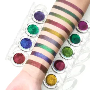 Nouveaux produits 9 couleurs étanche longue durée unique Pigment Shimmer ombre à paupières caméléon changement de couleur ombre à paupières