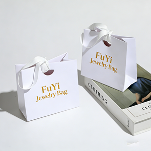Bolsa de Papel para Joyería con Logotipo Personalizado al por Mayor, Bolsa de Compras para Joyería con Cinta, Bolsa de Papel para Empaque de Joyería, Bolsa para Collares y Anillos - Product Image 5