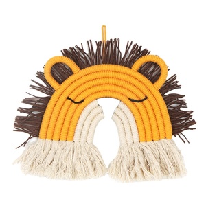 <span class=keywords><strong>Tapiz</strong></span> de Pared Tejido a Mano Estilo Boho con Colgante de León y Reno Arcoíris de Macramé de Artilady, Atrapasueños <span class=keywords><strong>Infantil</strong></span> - Product Image 1