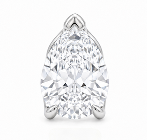 925 Sterling <b>Silver</b> Classic Rhodium Plated Moissanite <b>Stud</b> <b>Earrings</b> Pear Shape Brilliant Cut Claw <b>Set</b> for Wedding Party Gift - Product Image 3