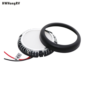 Plafonnier LED 10-30V 3 pouces camping-car <span class=keywords><strong>remorque</strong></span> intérieur 3W LED lumière 3200K montage au plafond pour yacht avec anneau noir - Product Image 6