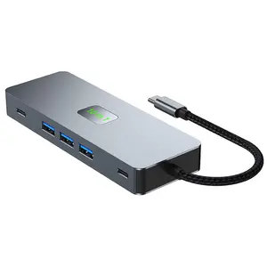 Fabricant USB 3.0 Station d'accueil 10 en 1 pour ordinateur portable Station d'accueil Hub USB C