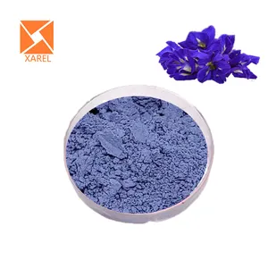 Chá em pó azul flor de ervilha borboleta orgânica