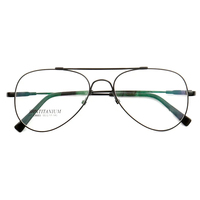 Aviation hommes montures de lunettes pour hommes pilote lunettes cadres Prescription métal optique lunettes léger mode Vintage or