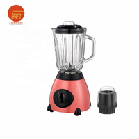 Blender de table électrique de luxe 600 W avec 6 lames, récipient en verre, vitesse variable, faible bruit et fonction smoothies