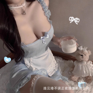 ไม่มีเวลาให้เสียเปลือง ชุดเมดสไตล์ญี่ปุ่นบริสุทธิ์และเซ็กซี่ ชุดเดรสสายเดี่ยวหวานเย้ายวน ชุดเมดสำหรับผู้หญิง - Product Image 1