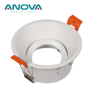 매입형 gu10 라운드 <span class=keywords><strong>led</strong></span> <span class=keywords><strong>downlight</strong></span> 고정물 하우징 커버 눈부심 방지 조절 각도 스팟 라이트 프레임