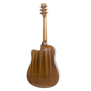 Al por mayor/personalizado DC Spruce Top Manhogany Back/Sides Guitarra acústica Diapasón de palisandro Incrustaciones de flores reales - Product Image 2