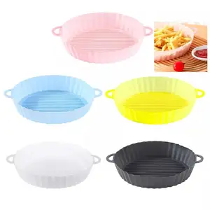 New Arrival Silicone Air Fryer Liners Reusable Air Fryer Silicone Basket Liners Non Stick Air Fryer Liner Silicone Pot
