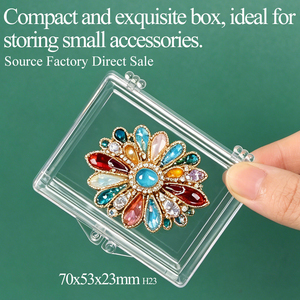 SUNSHING Bulk <b>Clear</b> Polystyrene Hinged Lid <b>Box</b> Premium Small Gel Sticky Sample Case Acrylic False Eyelash Storage Organizer <b>Box</b> - Product Image 5