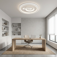 Plafonnier LED décoratif nordique créatif en forme d'halo, avec détails de feuilles organiques uniques, à montage en surface, pour maison neuve et appartement