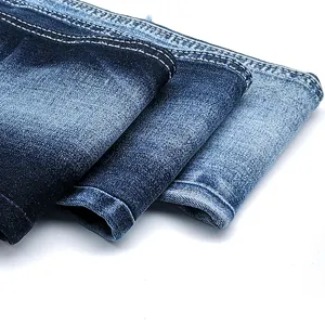 Audar 9.6 oz slub 90% coton bleu denim tissu tricoté denim tissu stone wash jeans tissu