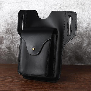 Andong Riñonera de Cuero Genuino de Vaca para Hombre y Niño, Estilo Crazy Horse, Cartera para Teléfono, Bolsa de Cinturón, Bolsos de Exterior, Bolso de Mano - Product Image 2