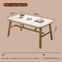 Table à manger moderne en bois sur pied carré, 4 places, écologique et durable pour la salle à manger