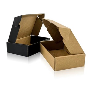 Caja de Cartón Corrugado Rectangular Negra con Diseño de Tapa Abierta - Product Image 5