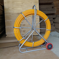 Tiges de guidage de câbles en fibre de verre de 6 mm, 60 m, avec rouleau de guidage de 100 m de long pour conduites