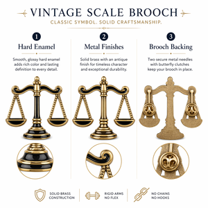 Pin <span class=keywords><strong>de</strong></span> esmalte personalizado Escalas <span class=keywords><strong>de</strong></span> la Justicia, insignia <span class=keywords><strong>de</strong></span> la ley vintage, broche <span class=keywords><strong>de</strong></span> la justicia, regalo para <span class=keywords><strong>abogado</strong></span> y juez, venta al por mayor <span class=keywords><strong>de</strong></span> fábrica, pin <span class=keywords><strong>de</strong></span> metal OEM ODM - Product Image 1
