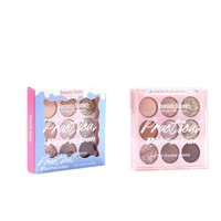 Palette de fards à paupières en forme de cœur, maquillage de luxe personnalisé, vente en gros, 9 couleurs de pigments DIY, poudre scintillante