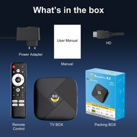 TV Box X2 Android 14 con Quad Core, Reproductor Multimedia 4K UHD, 2GB de RAM, 16GB de ROM, WiFi, BT, OEM/ODM, Decodificador para OTT