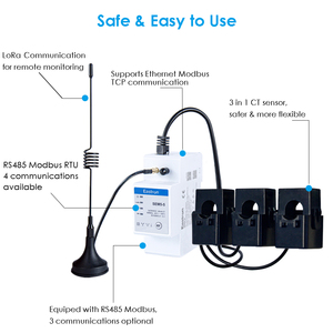 Eastron SEM5-5 ba giai đoạn Din Rail thông minh Meter Wifi Lora <span class=keywords><strong>Ethernet</strong></span> <span class=keywords><strong>RS485</strong></span> từ xa không dây giám sát điện Meter - Product Image 5