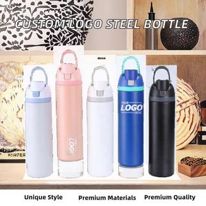 Custom Logo Eco-Friendly Automotive 32 oz Leakproof Stainless Steel Water Bottle with Straw Double Walled & Vacuum Insulated - Product Image 2
