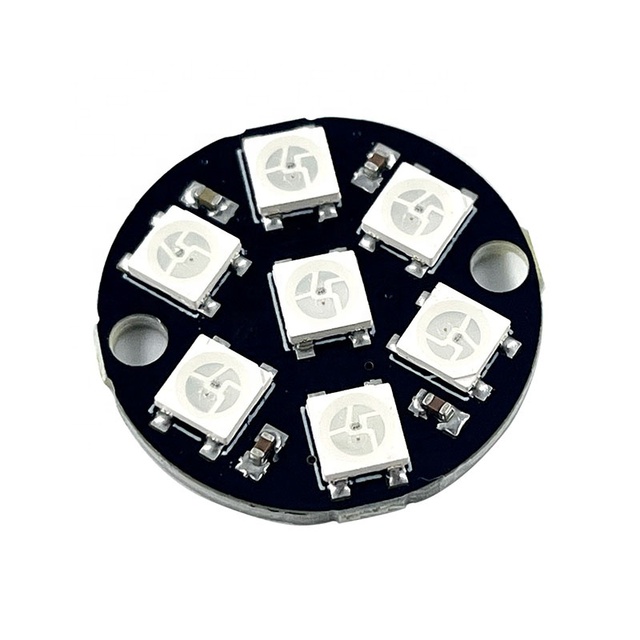 7-bit WS2812 5050 RGB LED with Built-in Full-color Driver Color Light Circular Development Board