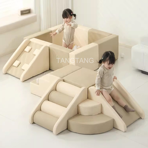 Kit de jeu souple DIY pour tout-petits, aire de jeux intérieure avec <span class=keywords><strong>piscine</strong></span> à sable pour bébés, <span class=keywords><strong>piscine</strong></span> à balles, échelles d'escalade et toboggan pour la maison CE - Product Image 4