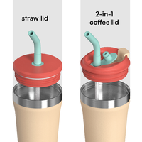 Nouveau gobelet isotherme en acier inoxydable de 12oz/16oz avec logo personnalisé, paille intégrée et isolation sous vide de qualité alimentaire