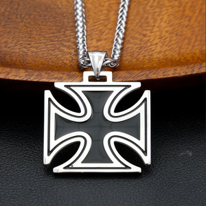 Yunnique – collier avec pendentif en forme de croix en acier inoxydable pour hommes, chaîne de 60cm, bijoux de Style Hip Hop - Product Image 3