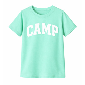 Lot de 3 T-shirts décontractés en tricot 100% coton à col rond respirants vert <span class=keywords><strong>jaune</strong></span> bleu à manches courtes pour garçons de 4 à 13 ans - Product Image 4