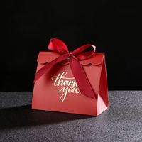 Caja de Dulces Reciclable con Nombre de los Novios Impreso, Recuerdo de Boda Artístico, Forro de Esponja, Cinta de Satén a Juego para Recuerdos de Despedida de Soltera