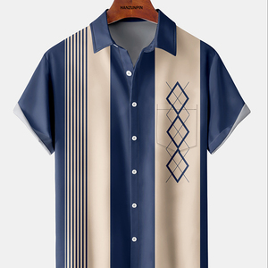 <span class=keywords><strong>Camisa</strong></span> de poliéster Summer Hawaiian Beach Casual Camisas de <span class=keywords><strong>manga</strong></span> <span class=keywords><strong>corta</strong></span> con estampado para hombres - Product Image 1