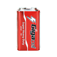 Batterie au carbone-zinc 6F22 9V de bonne qualité pour les produits électroniques grand public