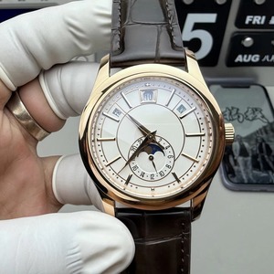 Montre squelette tourbillon haut de gamme pour homme, mouvement automatique, or rose 18 carats, montre-bracelet de luxe pour affaires - Product Image 1