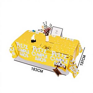 Nappe en aluminium doré 137x183cm pour décoration de fête d'anniversaire Vaisselle et décorations de table - Product Image 1
