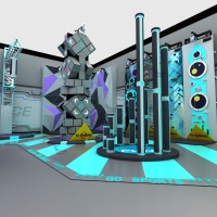 Equipo de Parque Temático Interior de 2300 m² con Tobogán Espiral Futurista, Trampolín, Torre de Escalada y Circuito Ninja para Centros Comerciales