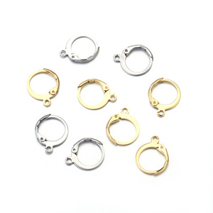 Stainless Steel Round <b>Ear</b> <b>Clips</b> Gold Silver Plated For Earring Making Jewelry Findings 10mm Spring Buckle Components - Product Image 2