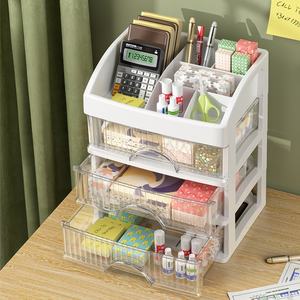 Tiroirs de bureau en plastique transparent multifonctionnels à 4 niveaux, organiseur de maquillage, boîte de rangement pour cosmétiques et bijoux - Product Image 4