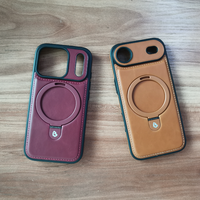 Étui de téléphone magnétique en cuir haut de gamme GSCASE pour iPhone 17 Pro Max et iPhone 15 Pro Max, en PU