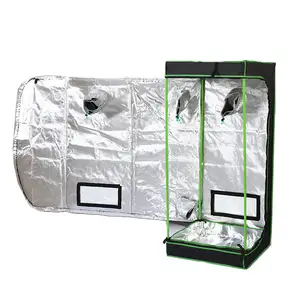 60x60x120 indoor mini grow box grow tent 24"x24"x48" high reflective heavy duty fabric reflective mylar indoor grow tent