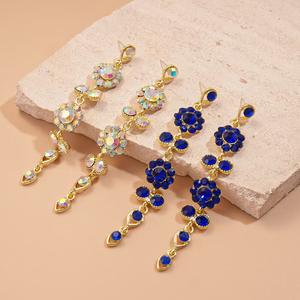 Pendientes brillantes Cristal <span class=keywords><strong>Aurora</strong></span> Boreale Gota Pendientes colgantes Brillo Facetado Bola Cuentas Pendientes para niñas Joyería - Product Image 3