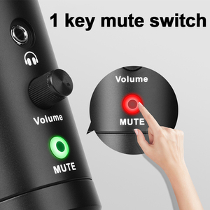Biner-micrófono profesional A9 de escritorio, dispositivo de grabación de voz de Metal, condensador Usb, para estudio, PC, grabación de Podcast, para juegos - Product Image 3