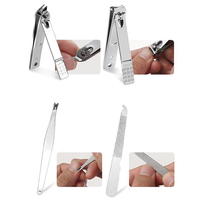 Kit d'outils de manucure en acier inoxydable, 14 pièces/lot, coupe-ongles, pinces, cure-oreilles, ensemble d'outils avec sac en PU